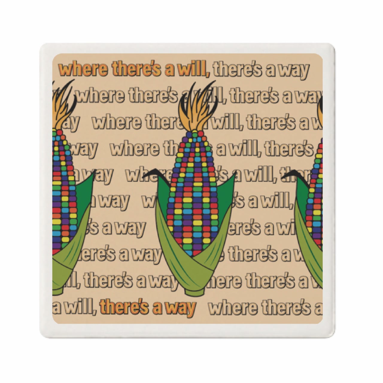 DHD(M)028【白雲石吸水コースター　とうもろこし】