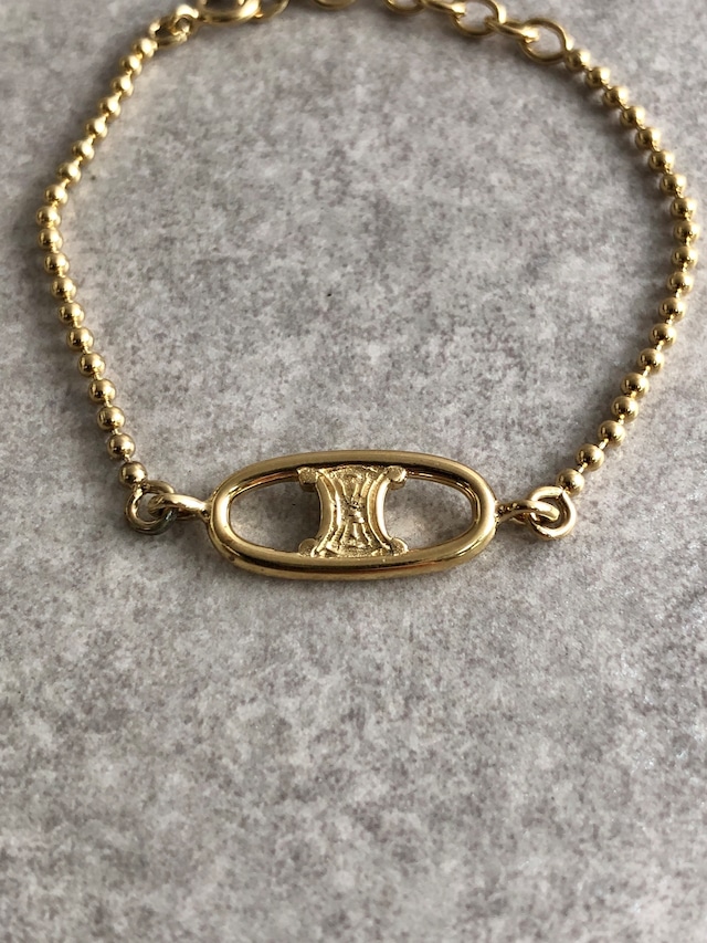 CELINE セリーヌ ブレスレット ゴールド トリオンフ vintage ヴィンテージ オールド dgnyca