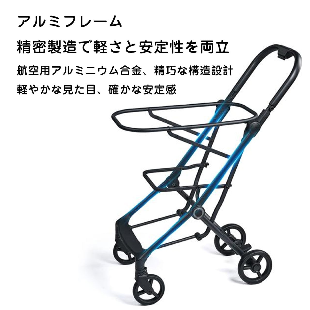 WQ63 .ワンタッチ自動収納ペットカート｜春夏のお出かけ・旅行・お花見