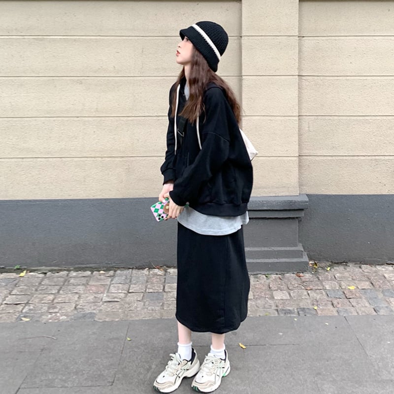 セーター スプリングオータムレッドスカート スタイル ストリート 春物 秋物 スーパーモール59053232640