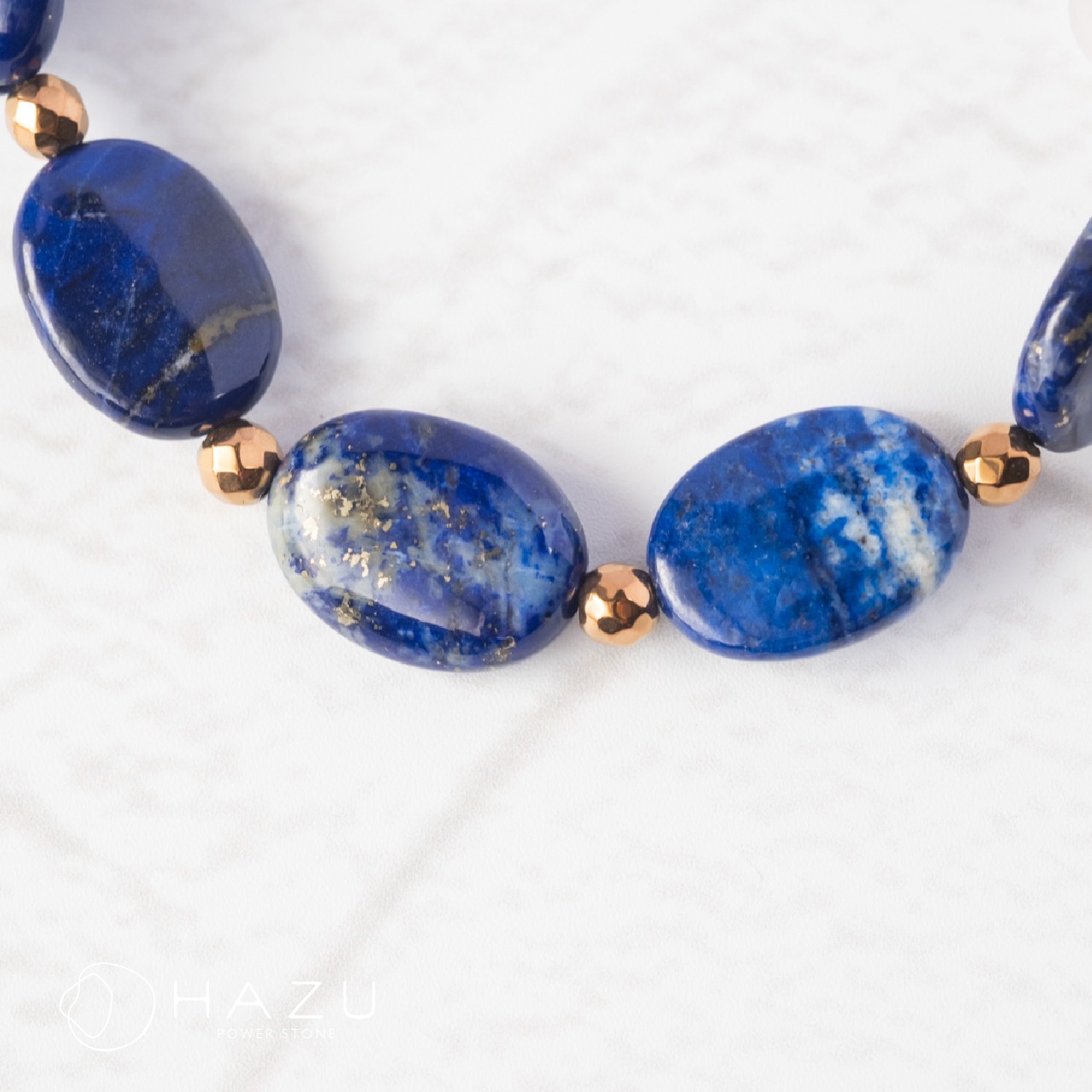 未来を照らす夜空の月［ラピスラズリ／ムーンストーン／水晶／ヘマタイト］