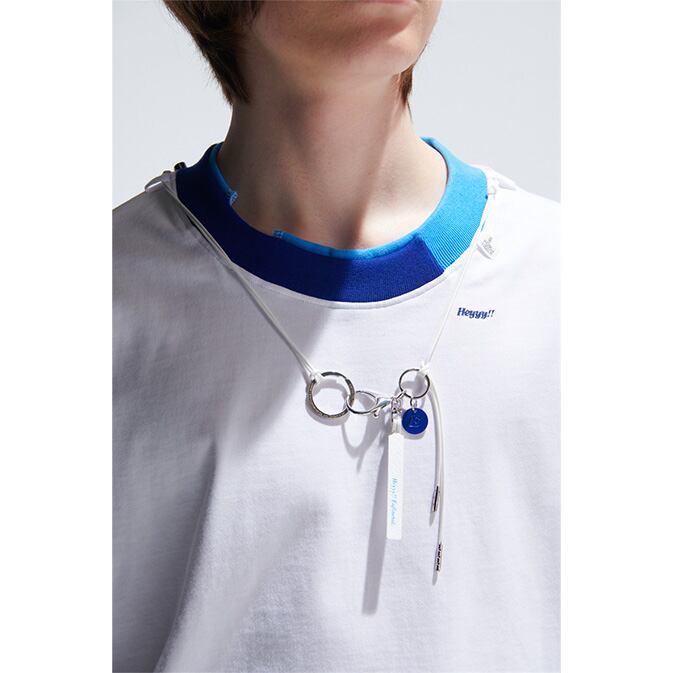 ★CONTRAST STITCH NECKLACE DESIGN T（unisex)　　　A0604