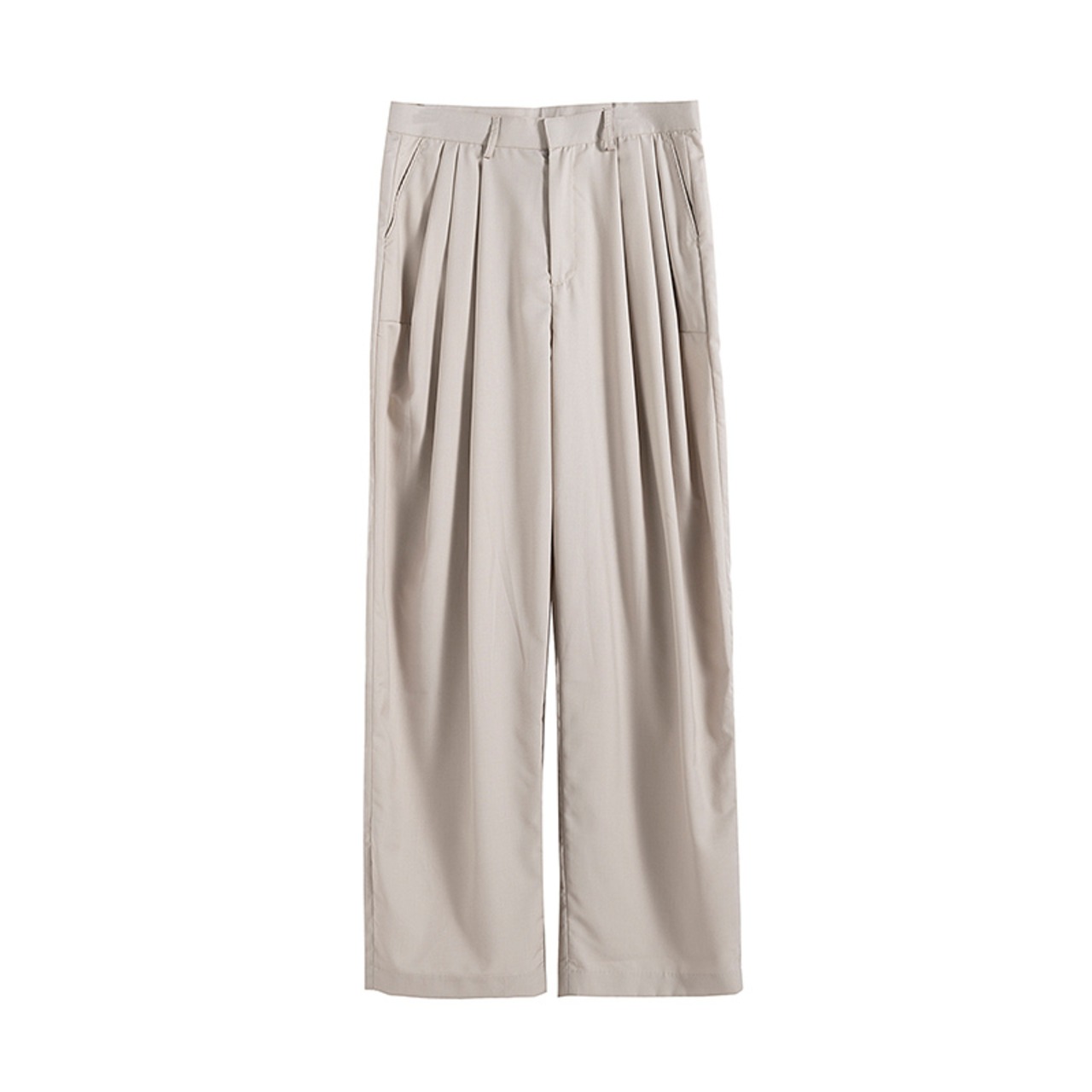 ルーズ立体プリーツモードパンツ　0780