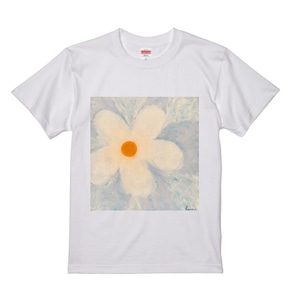 アートT-shirt「空に咲く花」ホワイト