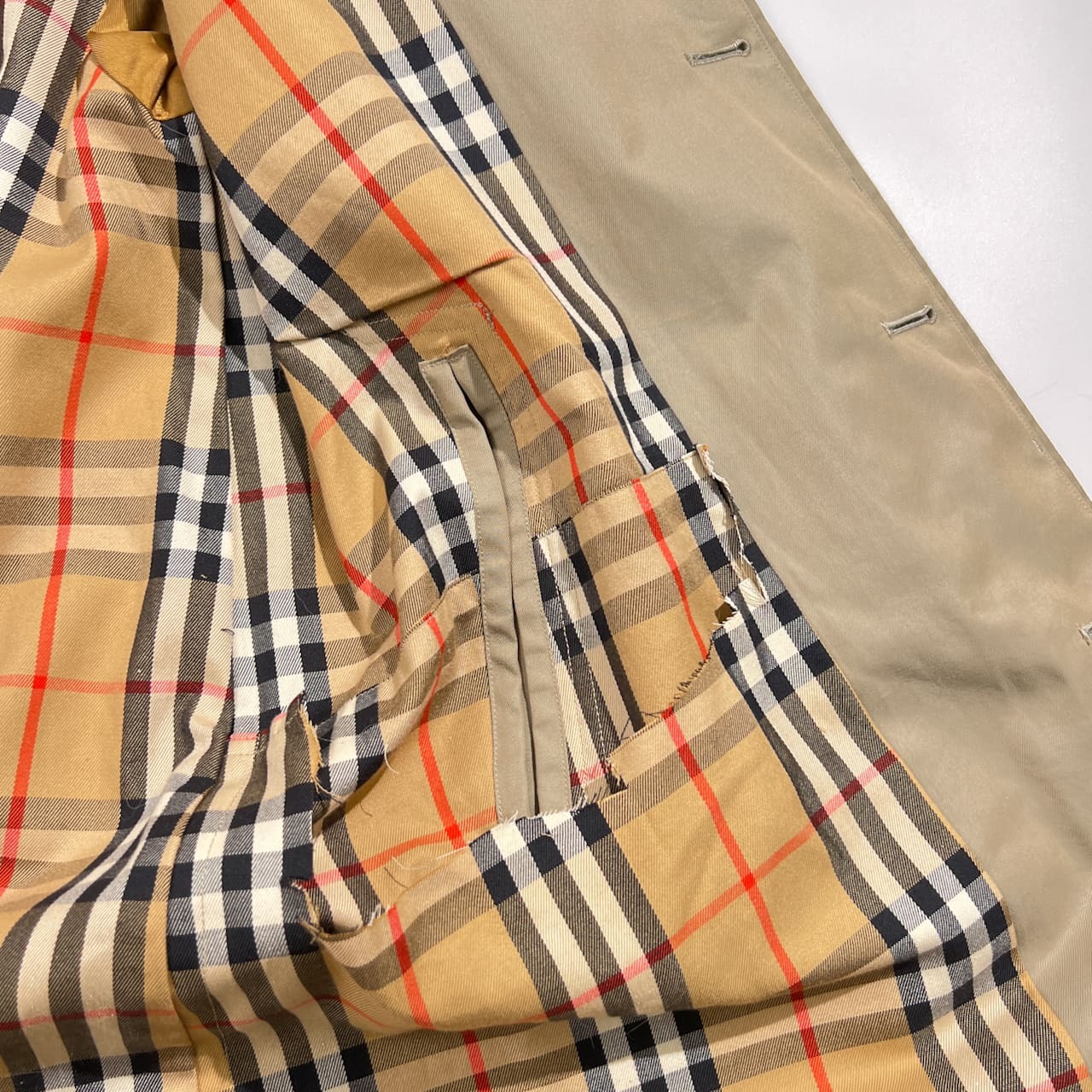 90s Burberrys バーバリー 裏地ノバチェック ステンカラーコート 165/ベージュ系 メンズ  ヴィンテージ