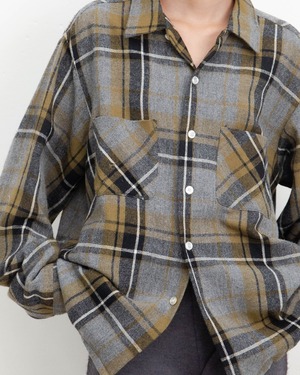 1960s double pocket plaid shirt
