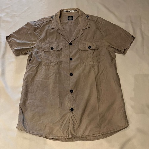 STONE ISLAND ストーン アイランド S/S Shirt  半袖シャツ 541511302/430  グレー size:XL 【代官山A06】