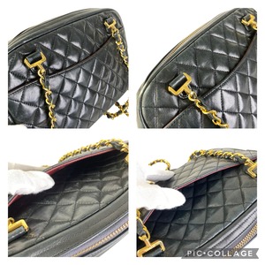 CHANEL シャネル マトラッセ  ラムスキン ショルダーバッグ ブラック A-7158