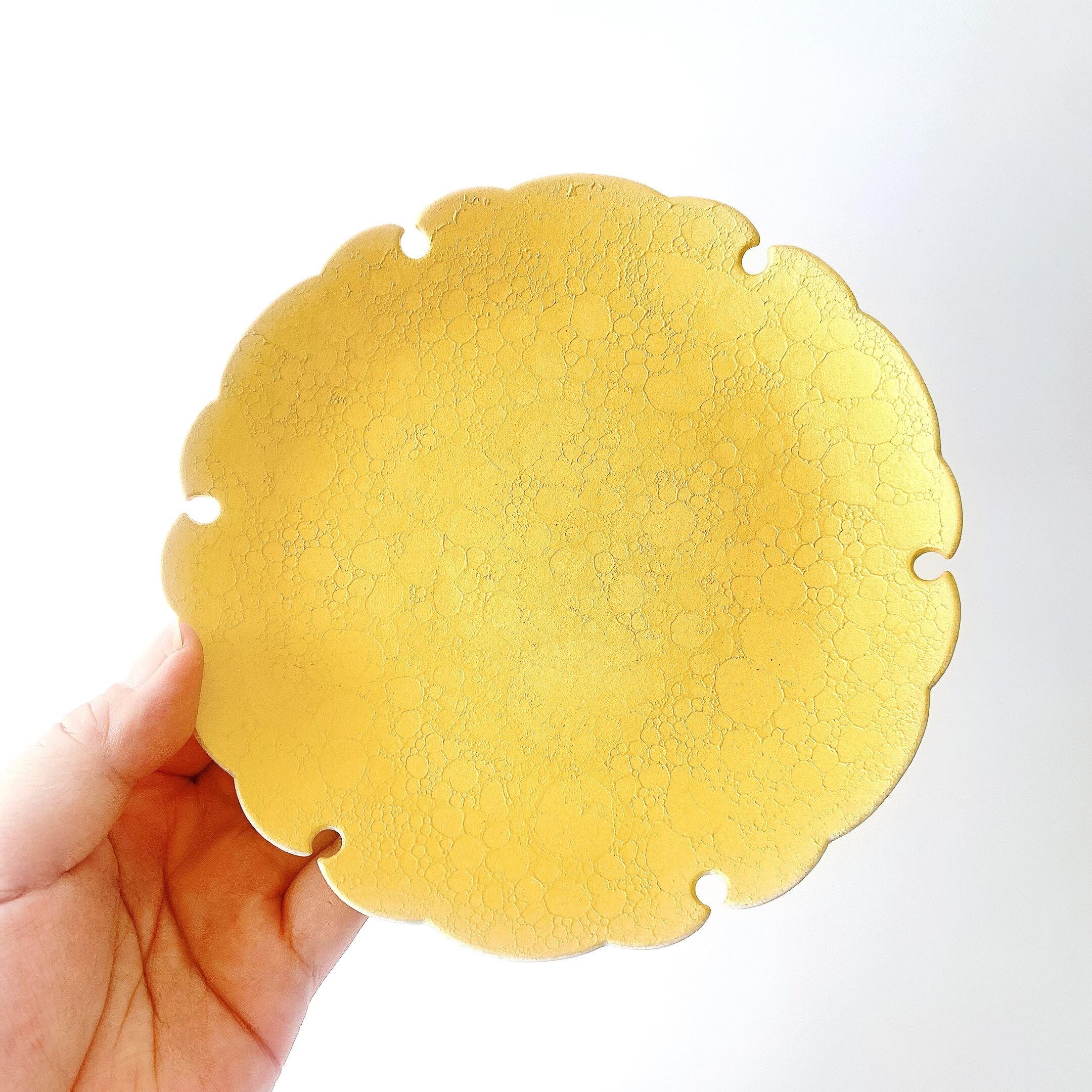 有田焼 金彩泡紋様 雪輪皿 | Floraison Table フロレゾンテーブル