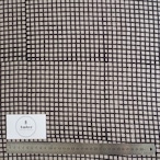ブロックプリント生地【50cm単位】インド綿 チェック柄 生成り×黒 #57010-BK1