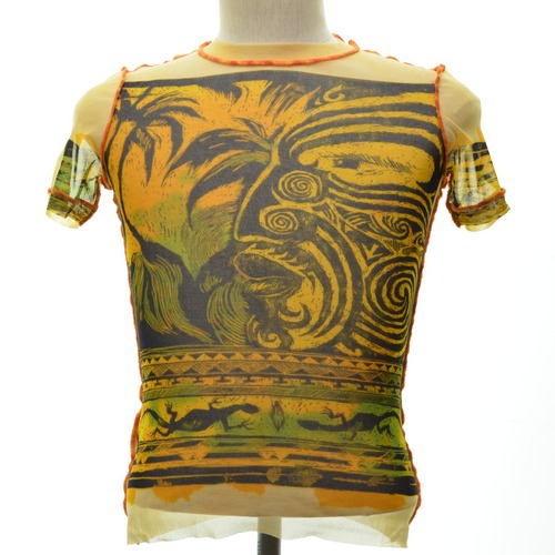 JEAN PAUL GAULTIER HOMME / ジャンポールゴルチェオムarchive maori mesh マオリ パワーネット メッシュ半袖カットソー