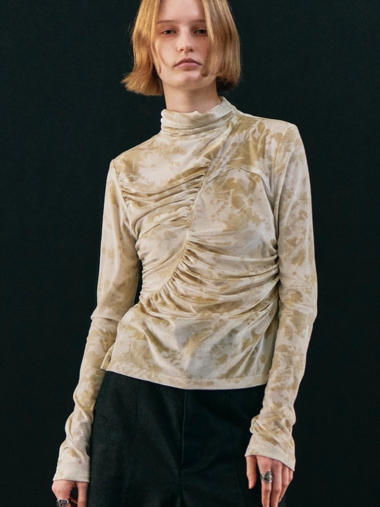 【25AW】PHOTOCOPIEU フォトコピュー / ASYMMETRIC JERSEY TOP / トップス - 1