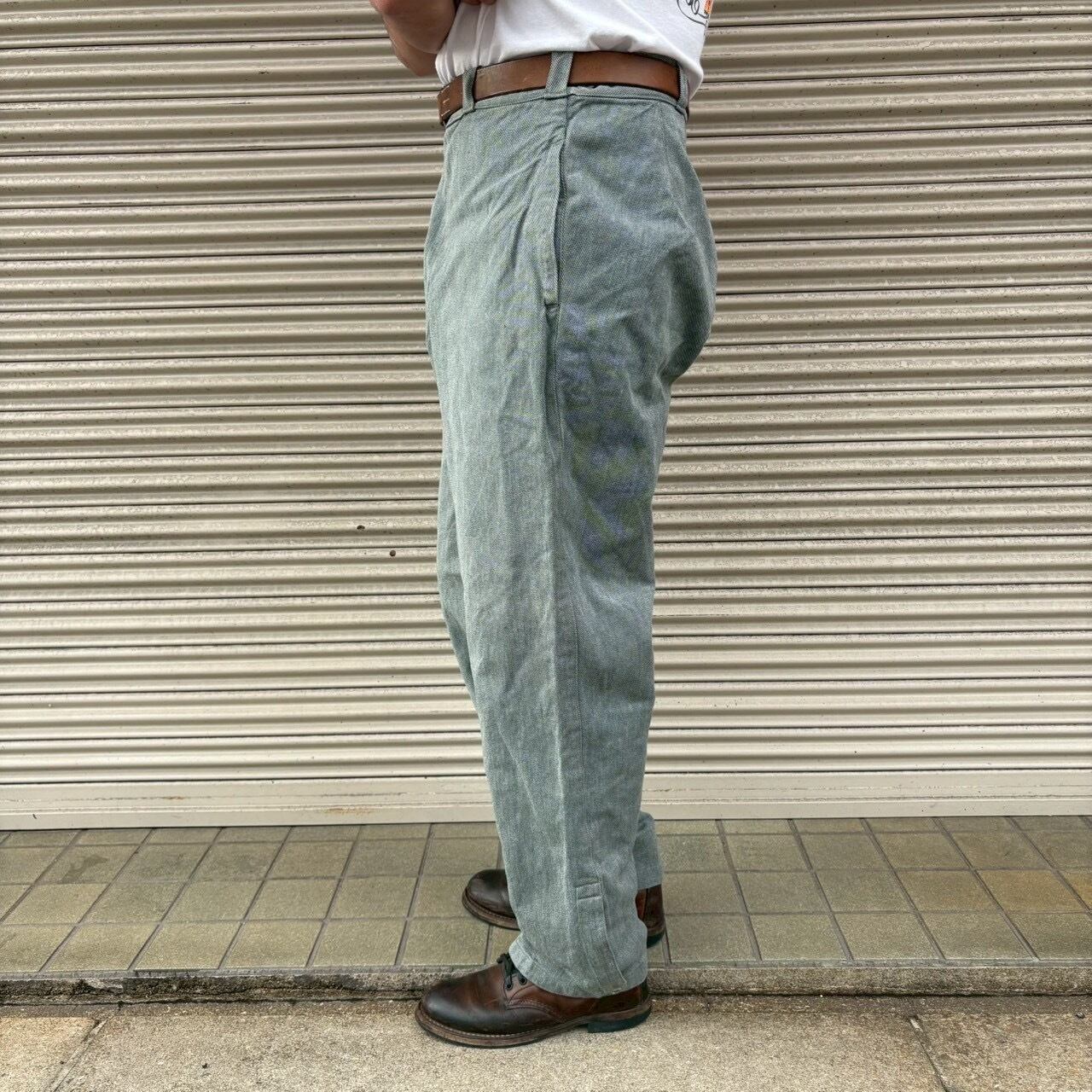 希少個体 50s Swiss Army Denim Work Trousers スイス軍 実物 デニム