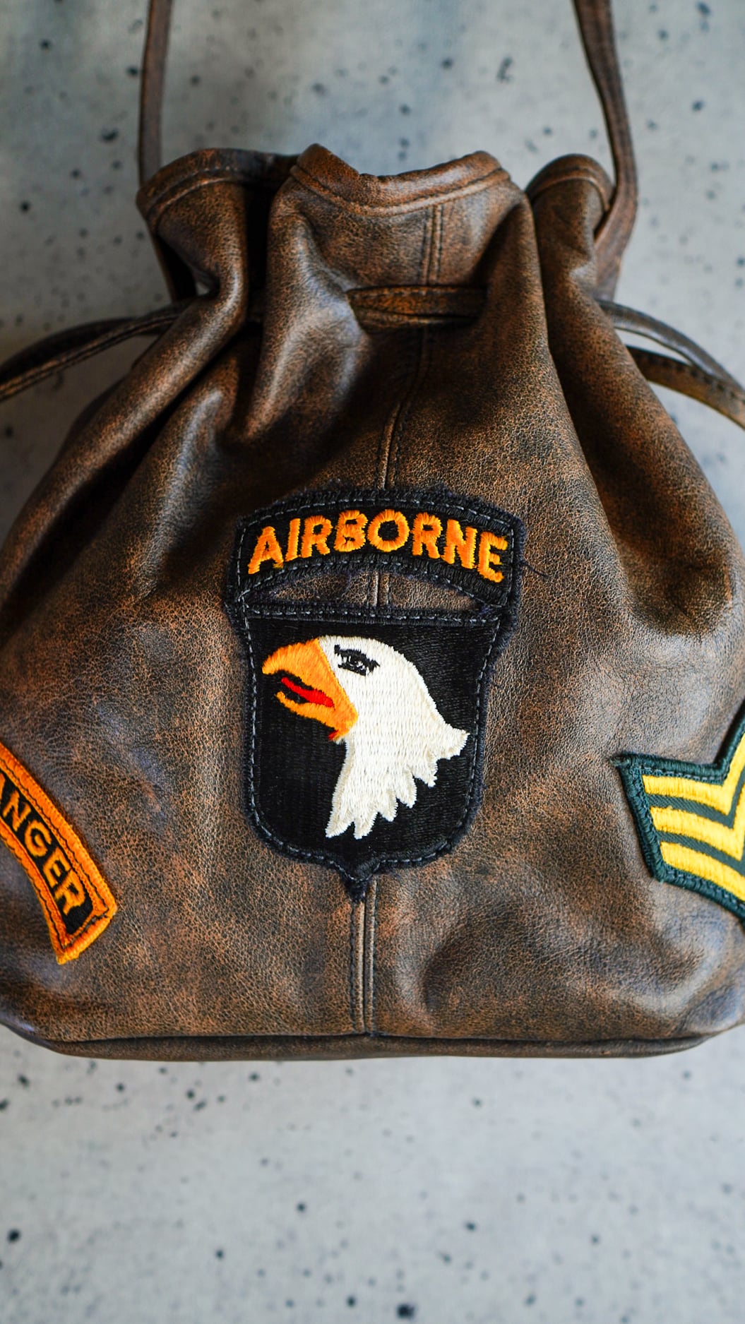 米軍 USAF ベトナム戦 ハンドペイント スーベニアバッグ 68〜69s 1970-1980s】L.J. Simone エル・ジェイ・シモーネ アメリカ軍 パッチ