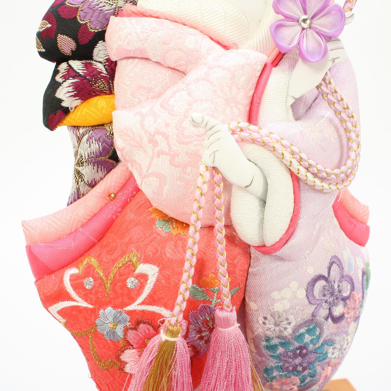 ハンドメイド 刺繍 羽子板 縁起物 NO.6（塗）｜初正月 刺繍金彩 8号 羽子板飾り《商品コード》10100-0120 お正月 華やか 伝統工芸 飾り物 歌舞伎 立体・オブジェ