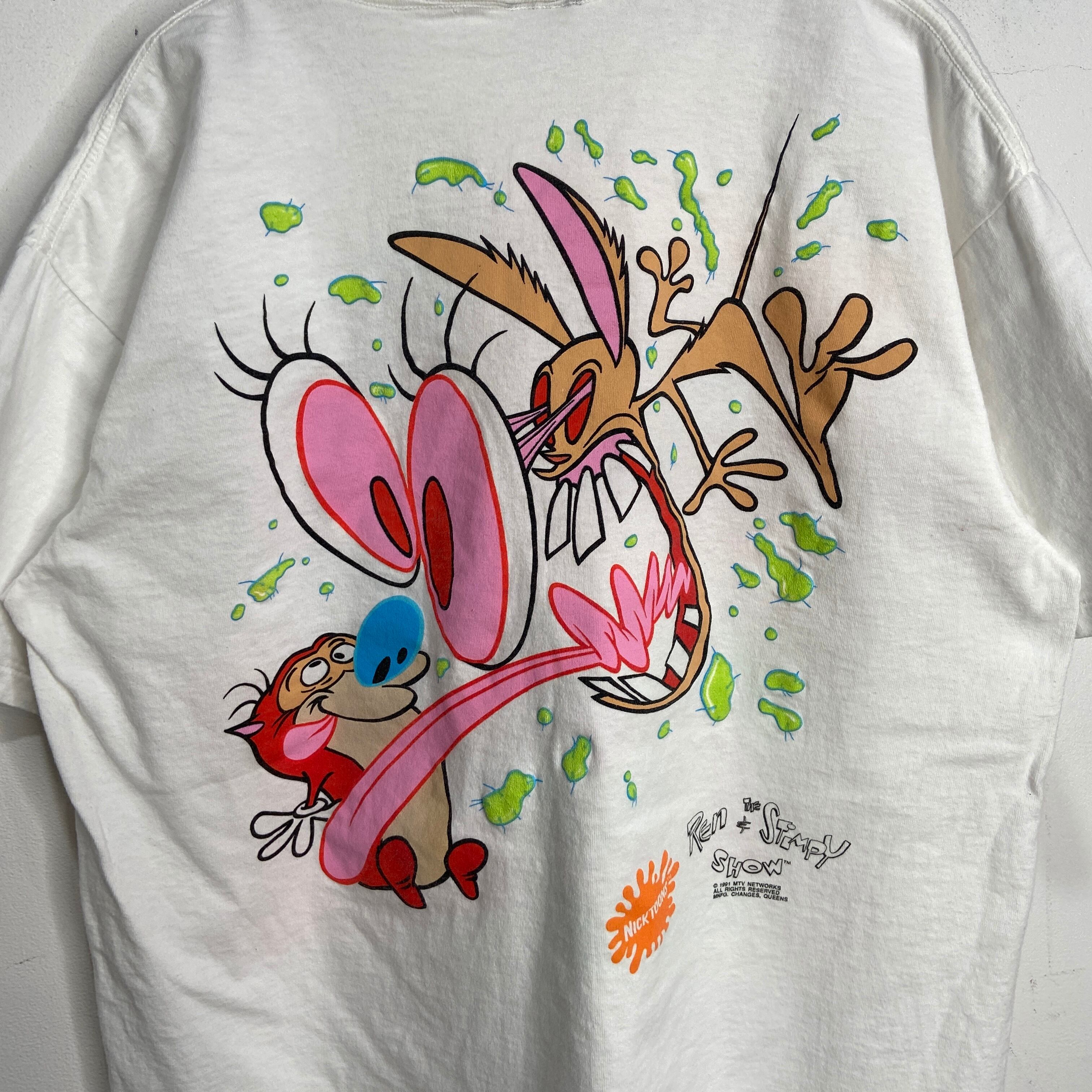 REN & THE STIMPY ビンテージ MTV Tシャツ VINTAGE 古着/90s USA製 MTV/Ren&Stimpy /レンとスティンピー/キャラクター