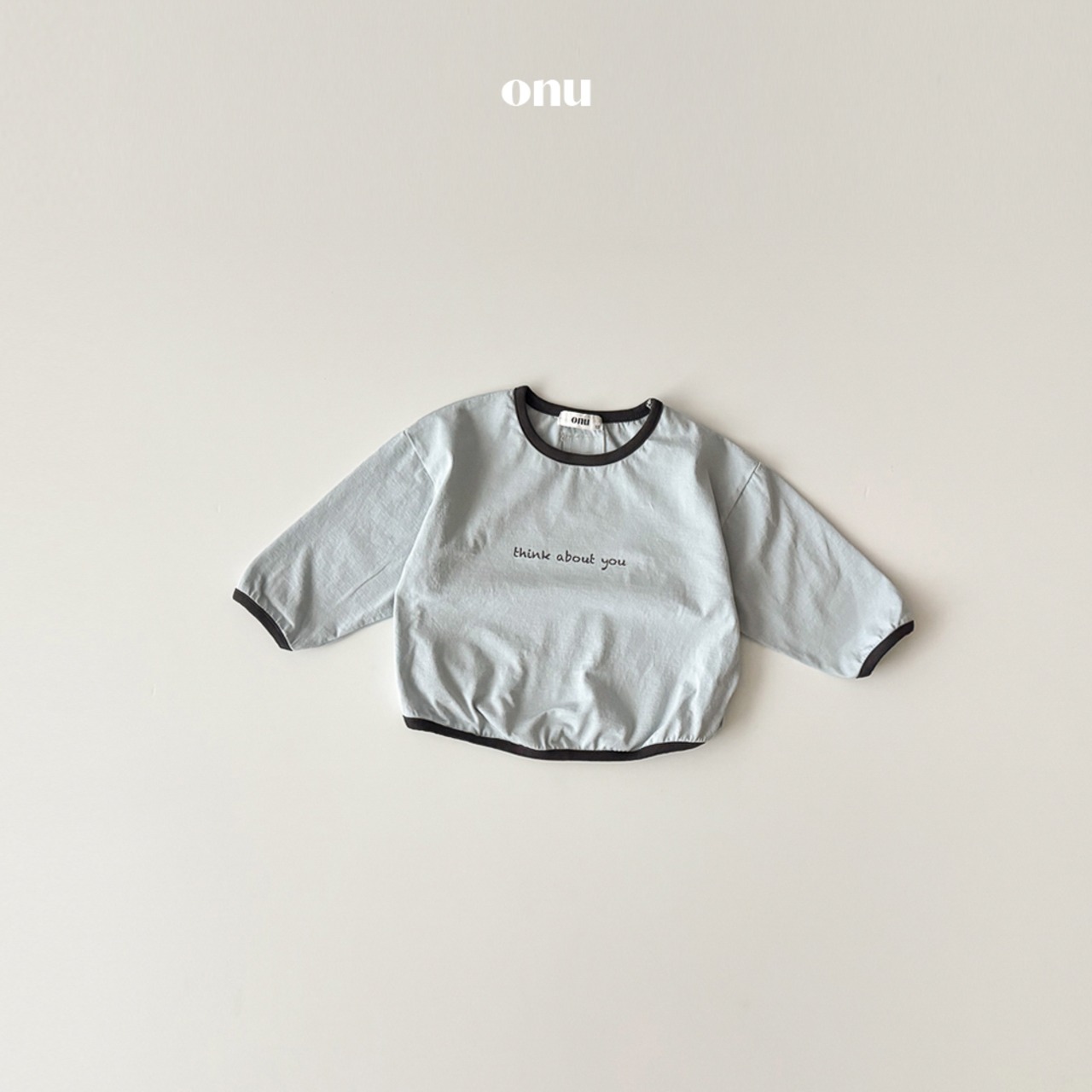 ONU 26/SS Basic Rib-Trim T-Shirt