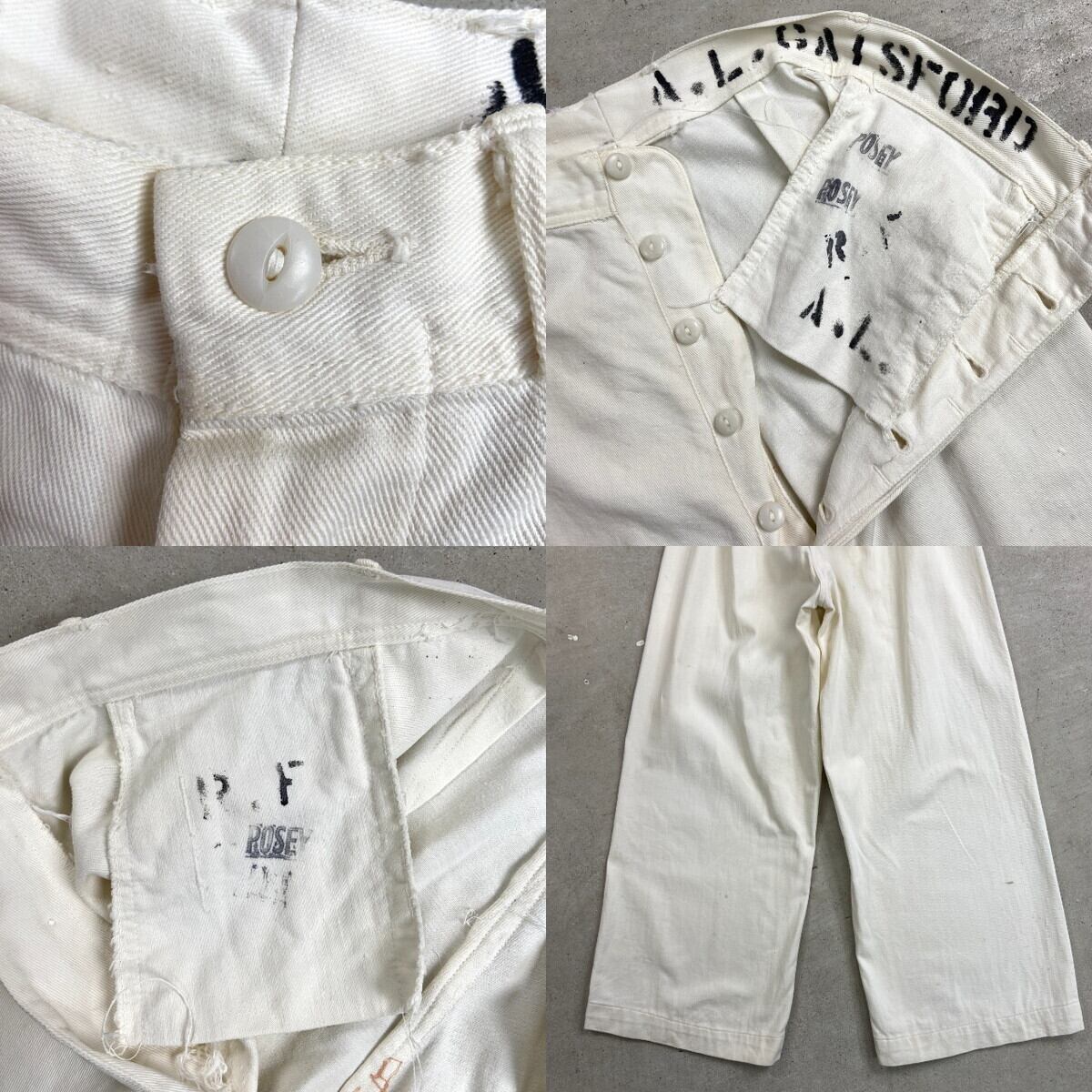 50年代 U.S.NAVY コットンセーラーパンツ レディースW25相当 古着 50s