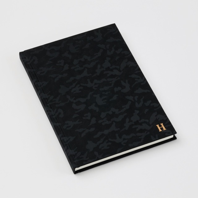 【HONcept】テキスタイルノート Micro Camouflage（迷彩） - Black 15（ブラック）ノート