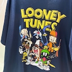 LOONEY TUNES キャラクタープリントTシャツ バッグス・バニー タズマニアンデビル ブラック