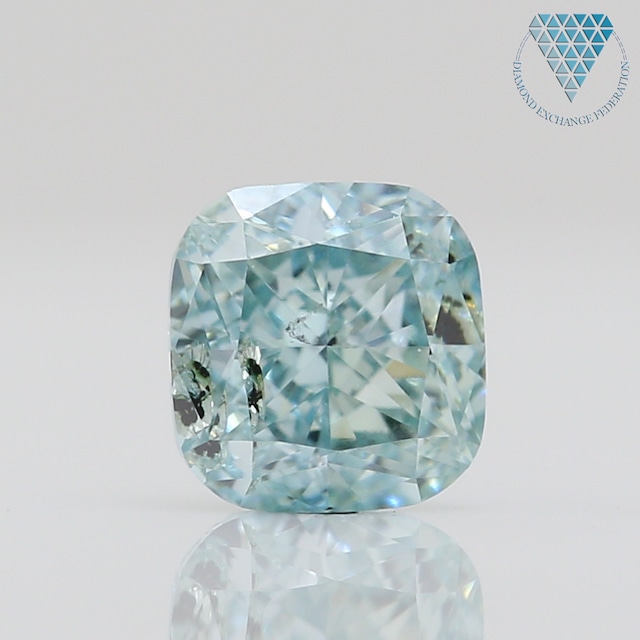 0.29 ct FANCY  BLUE-GREEN I2 CUSHION GIA 天然  ダイヤモンド ルース