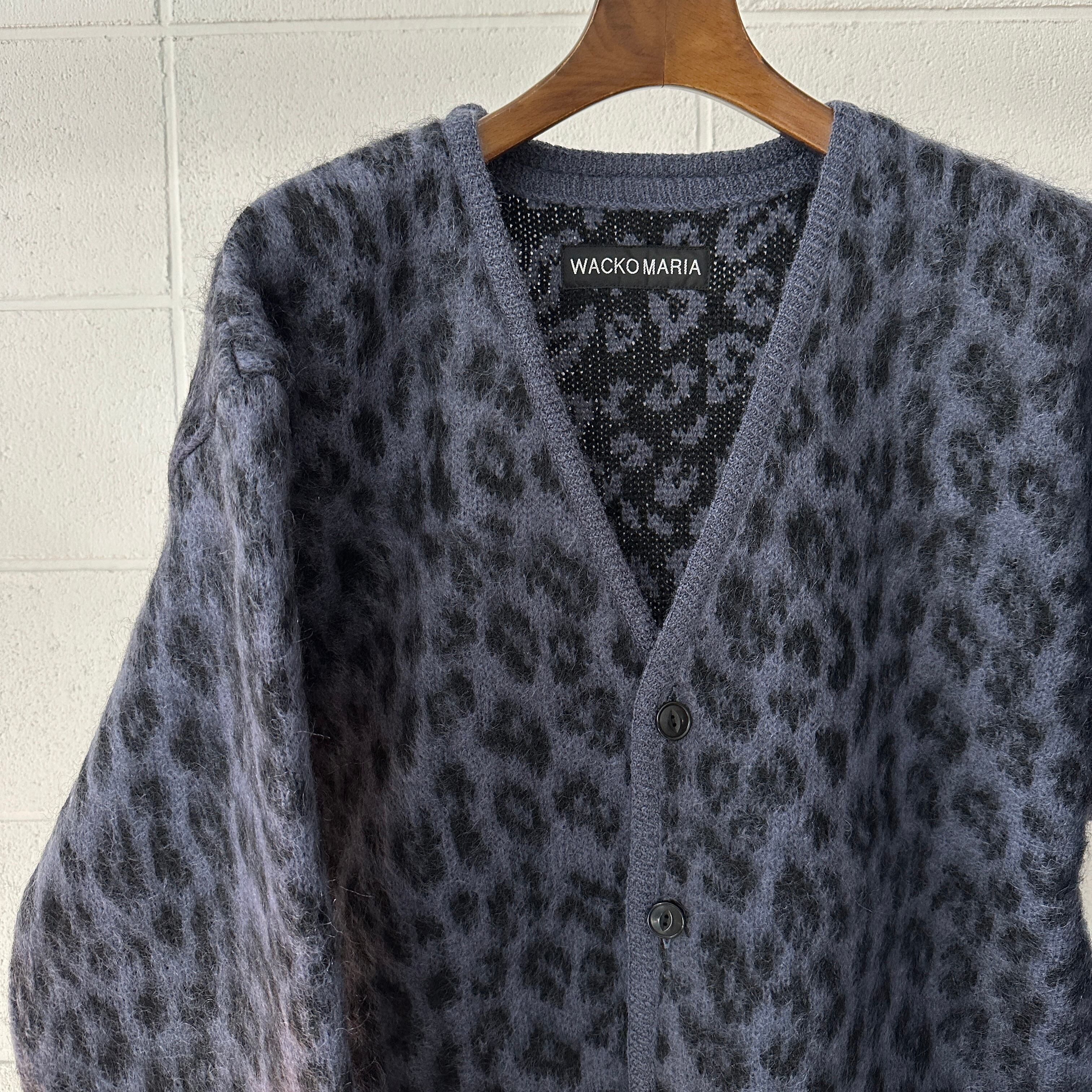 WACKOMARIA LEOPARD HEAVY MOHAIR CARDIGAN | integral