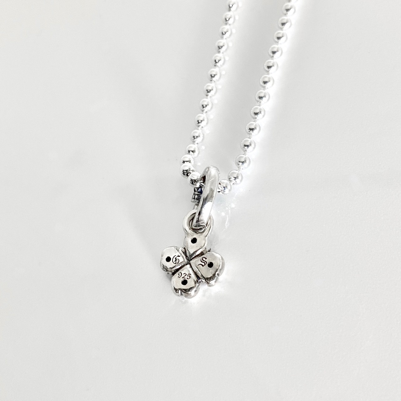 FLAMING CROSS BALL CHAIN NECKLACE / フレイミングクロス ボールチェーンネックレス