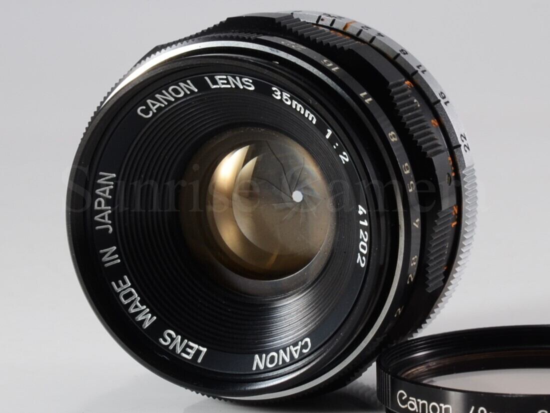 CANON LENS 35mm 1:2 レンジファインダー L39 単焦点 広角 L39 | サンライズカメラ フィルムカメラとオールドレンズ専門店