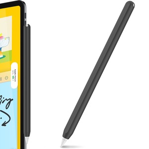 【在庫処分】AhaStyle Apple Pencil第2世代&Apple Pencil Pro用超薄型Apple Pencilシリコン保護ケース (ブラック 単色1本)