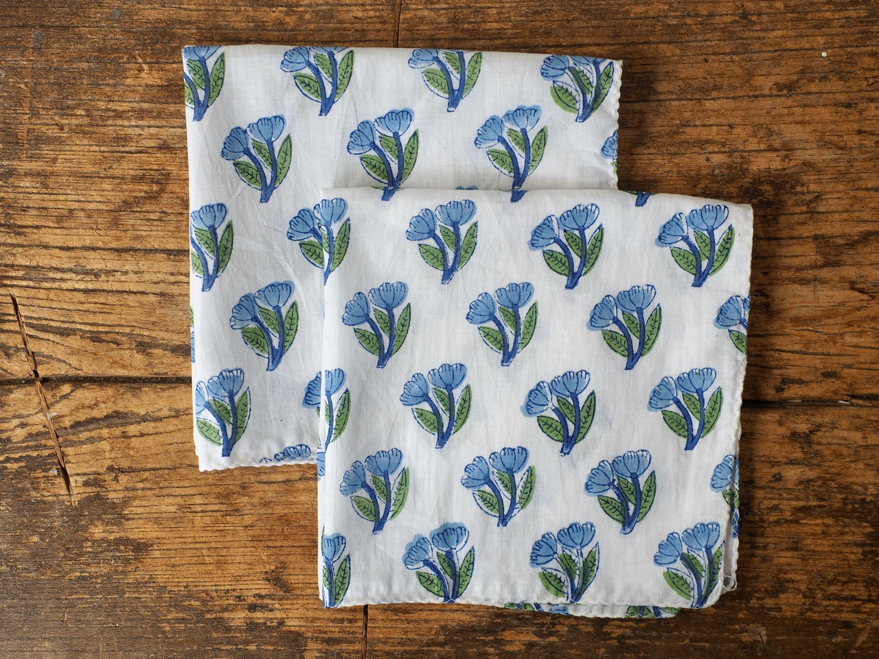 156ri049 Block Print Handkerchief b90
