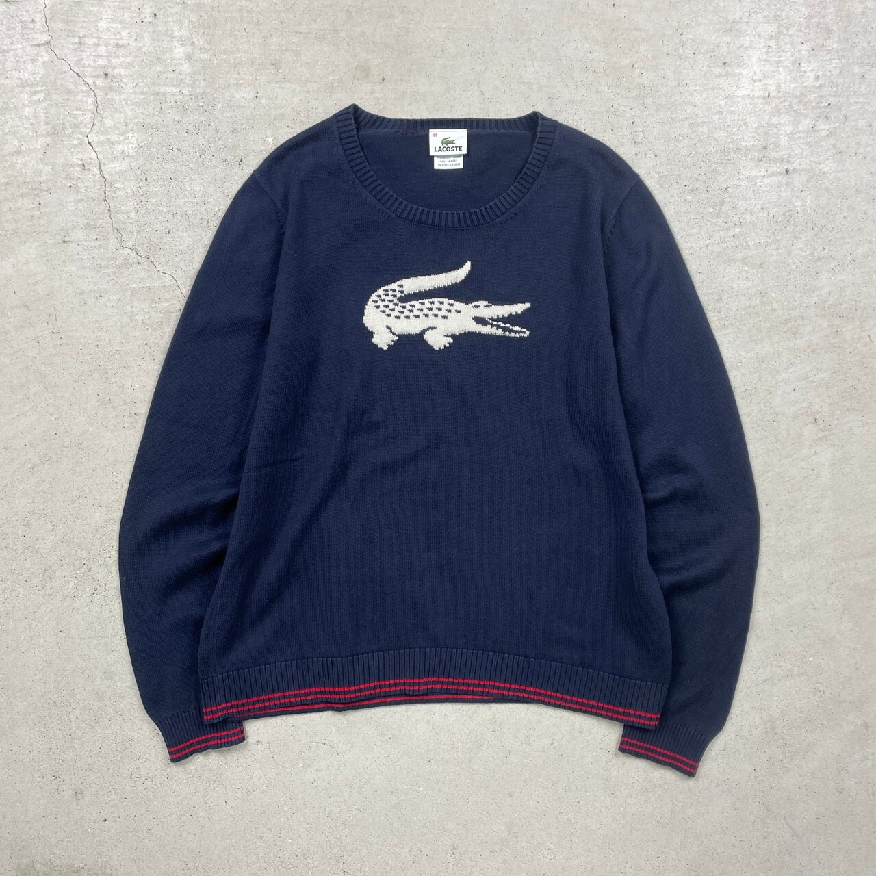 LACOSTE ラコステ コットンニットセーター メンズM-L相当 レディース 