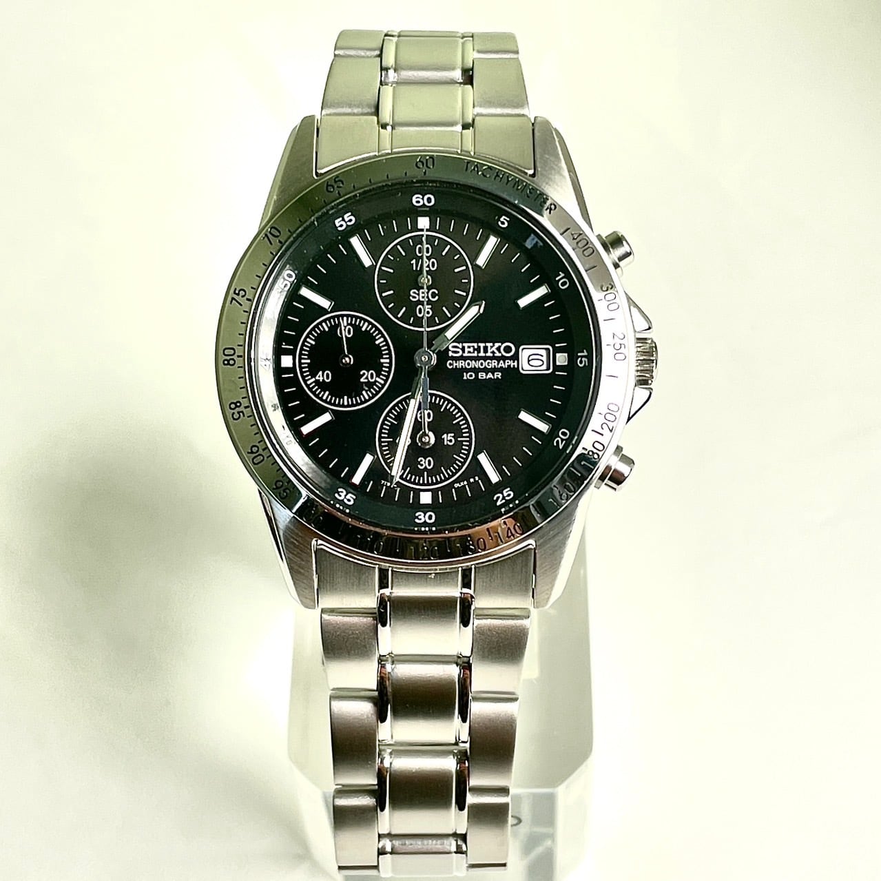 SEIKO セイコークォーツクロノグラフ SBTQ041 正規品 10気圧防水 SEIKO セイコークォーツクロノグラフ SBTQ041 正規品 10気圧防水