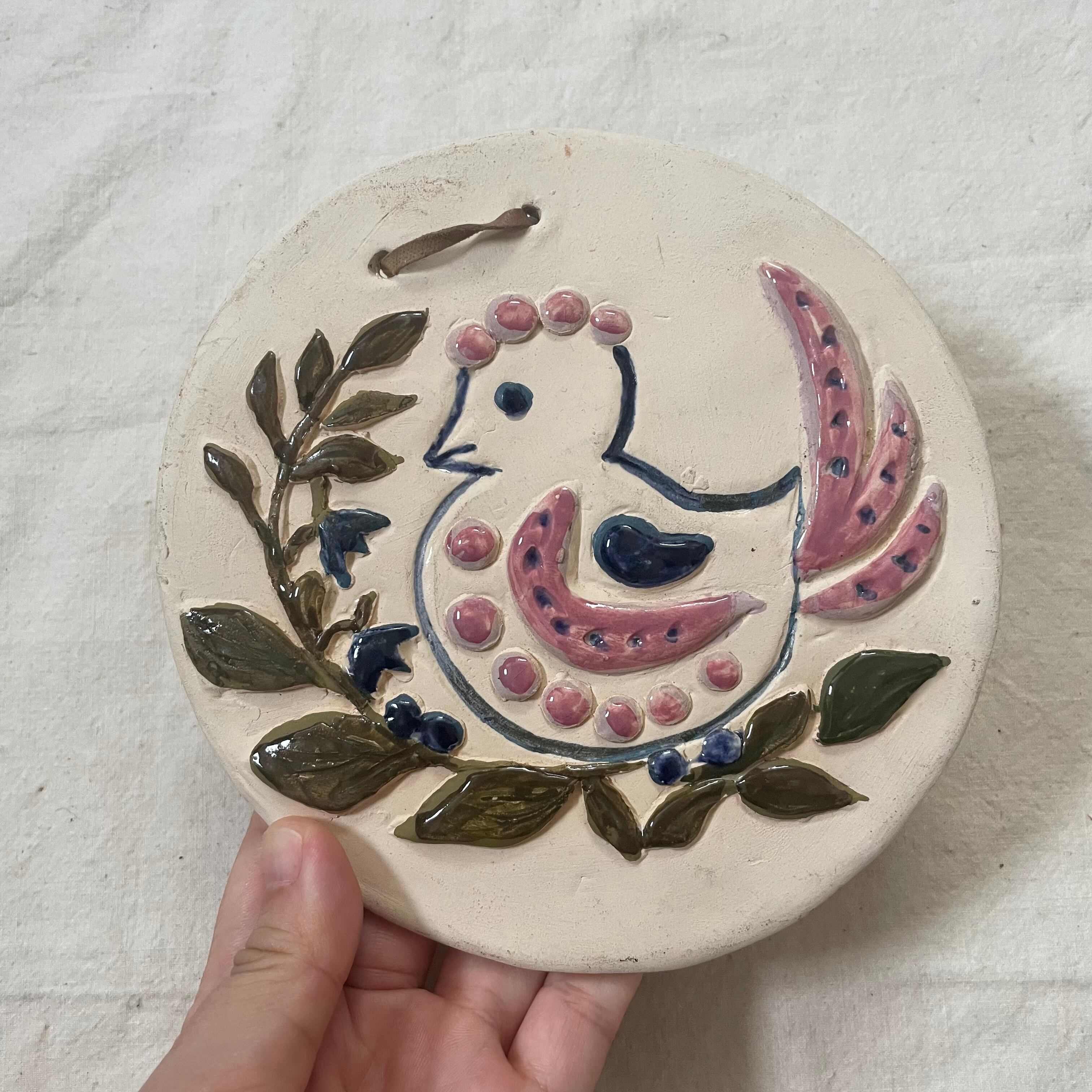 ゆるい鳥の壁飾り