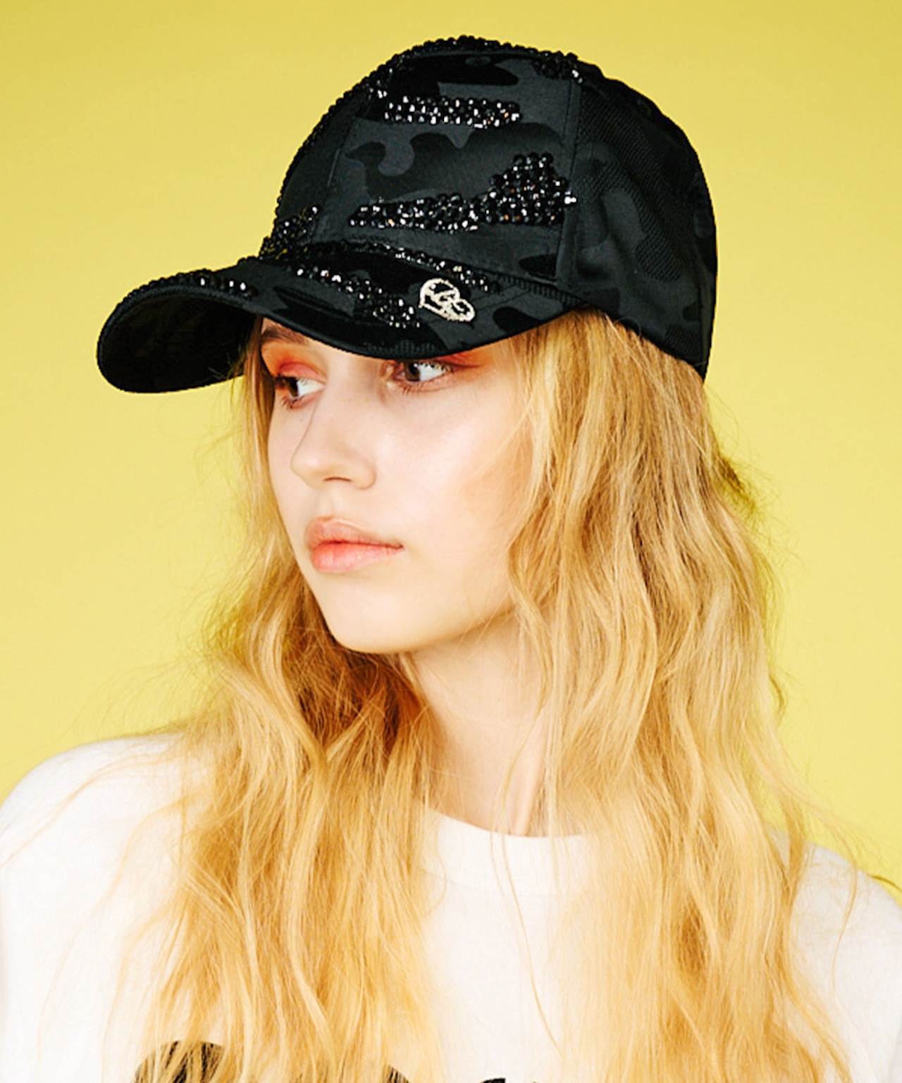 ハートロゴラインストーンCAP CQ-48506