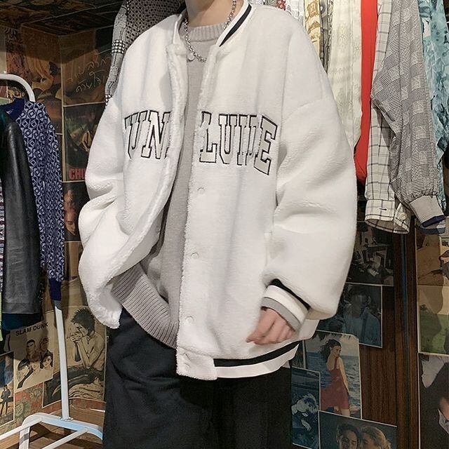 予約販売】スタジャン ボア ブルゾン 防寒 メンズ アウター ジャケット