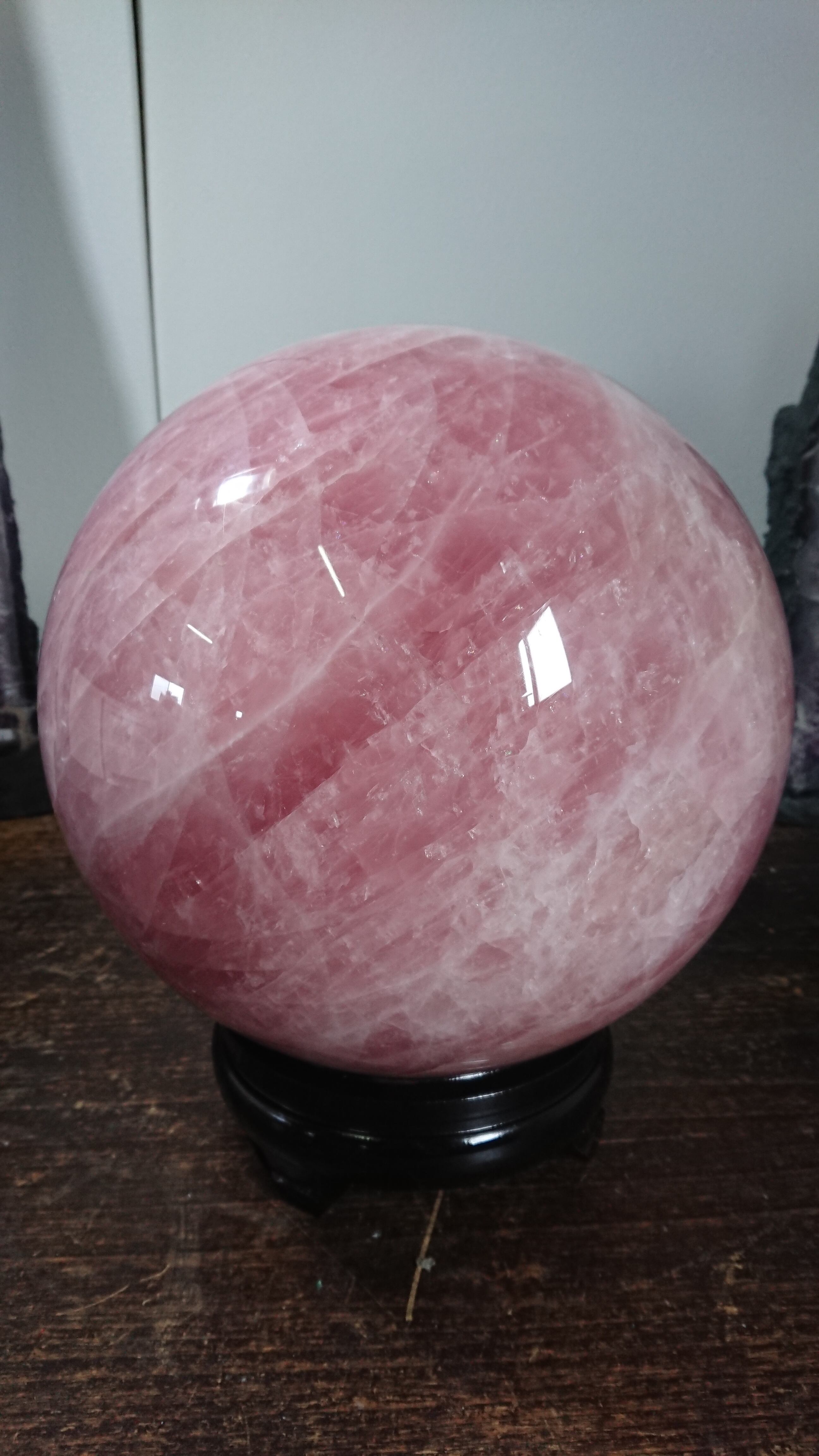 直径約28cm 特大ローズクオーツスフィア