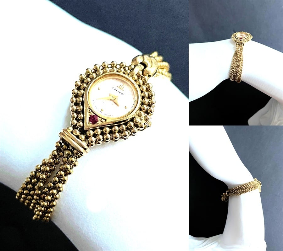 SEIKO セイコー ヴィンテージ クレドール 金無垢 18KT K18YG 8連