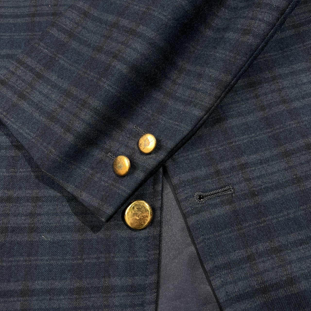 70s Kent ケント VAN JAC ヴァンヂャケット シャドーチェック柄 金ボタン 2B テーラードジャケット ブレザー サイズ 95 /ビンテージ