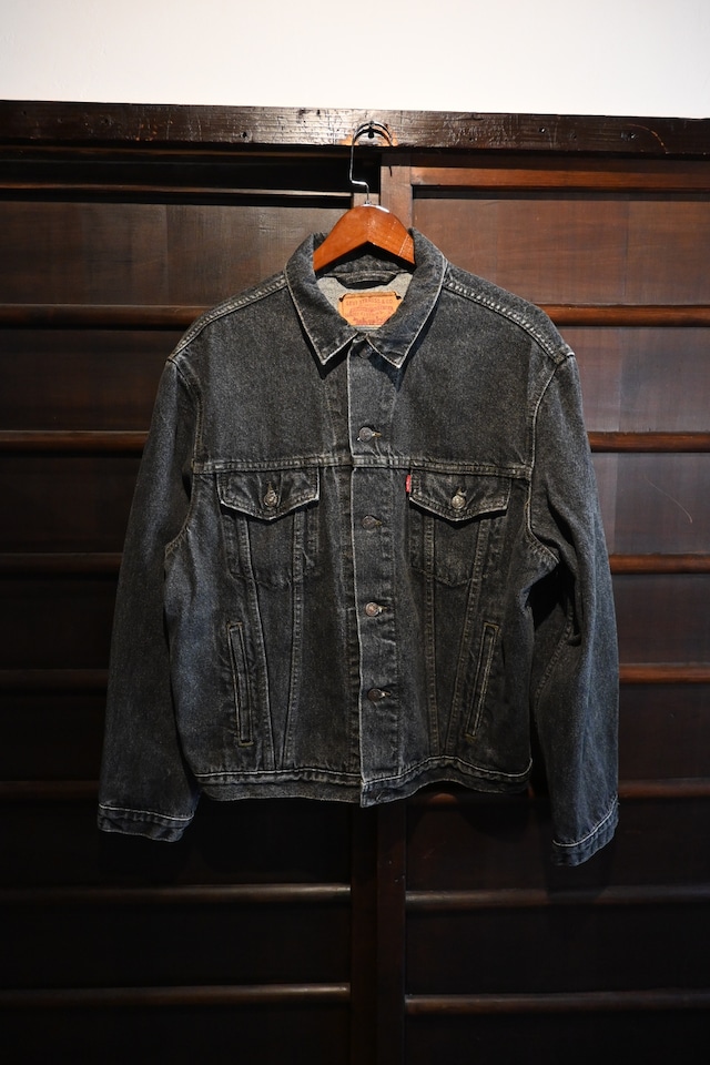 90's vintage euro levi's 70503 black denim jacket 0424