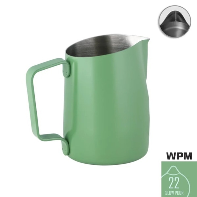 WPM ミルクピッチャー 450mL ワイドスパウト ( ※22 SLOW POUR ) マットグリーン HC7122GM