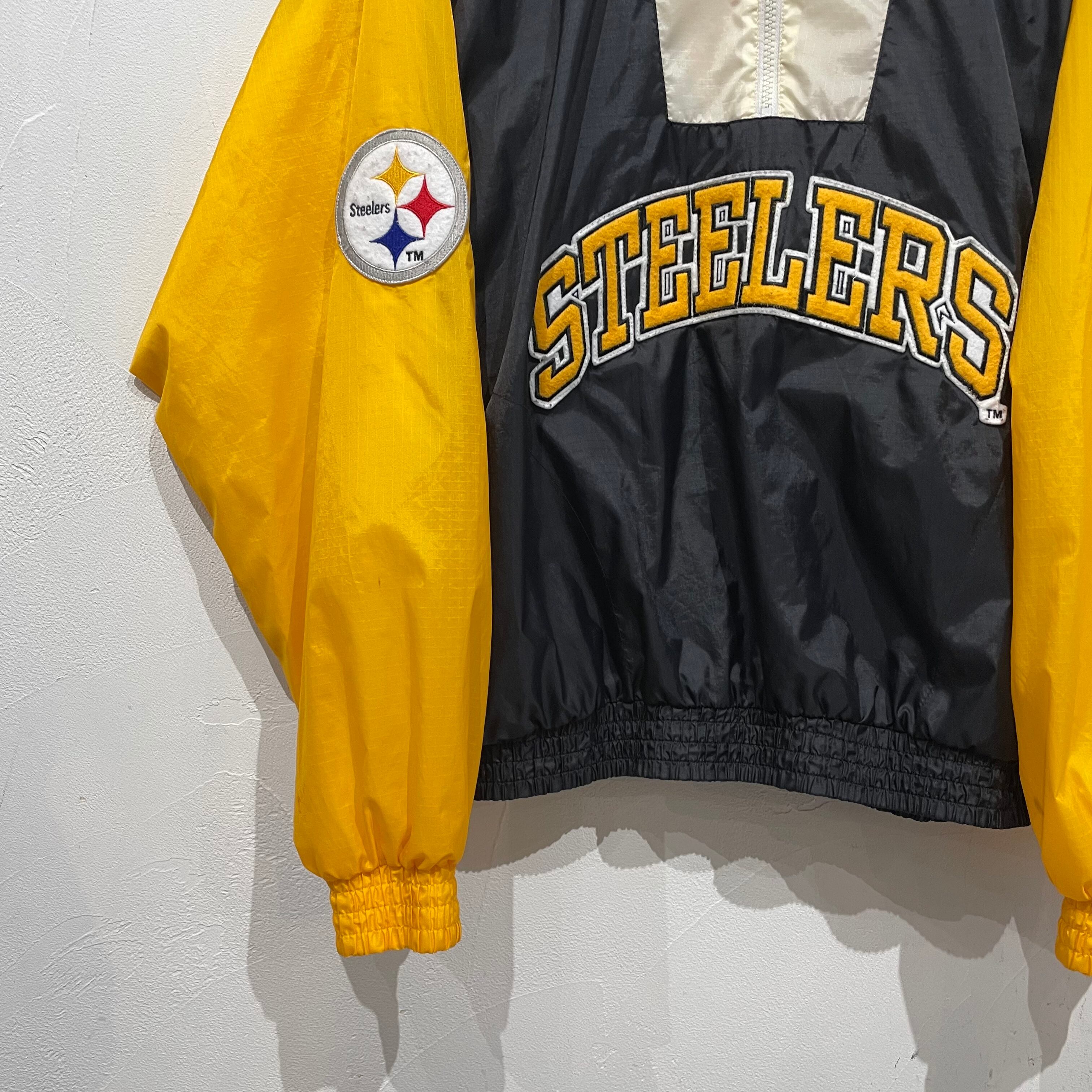 Steelers NFL ナイロンジャケット 黒 ロゴ  XXL