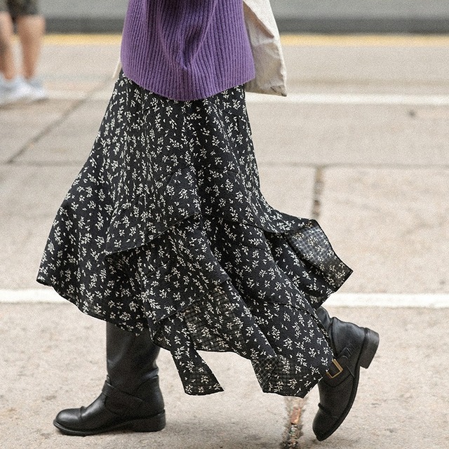 flower flare skirt　j-0246