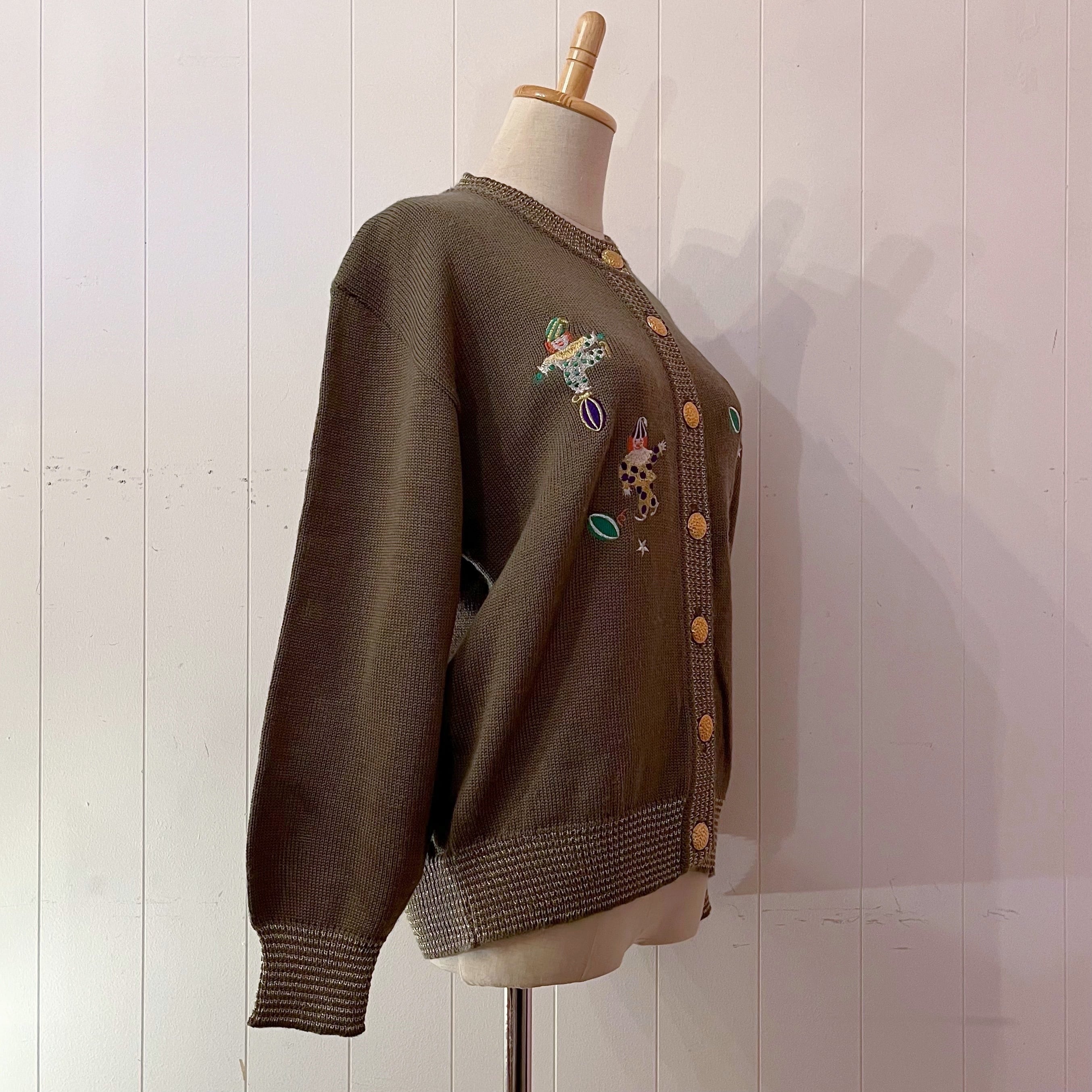 pierrot gold button knit cardigan