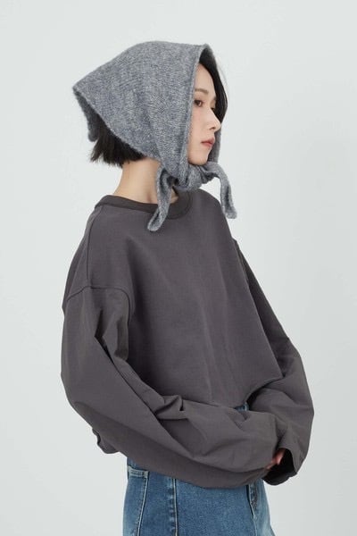 Nylon Combination Sweatshirt ナイロンコンビスエット Charcoal