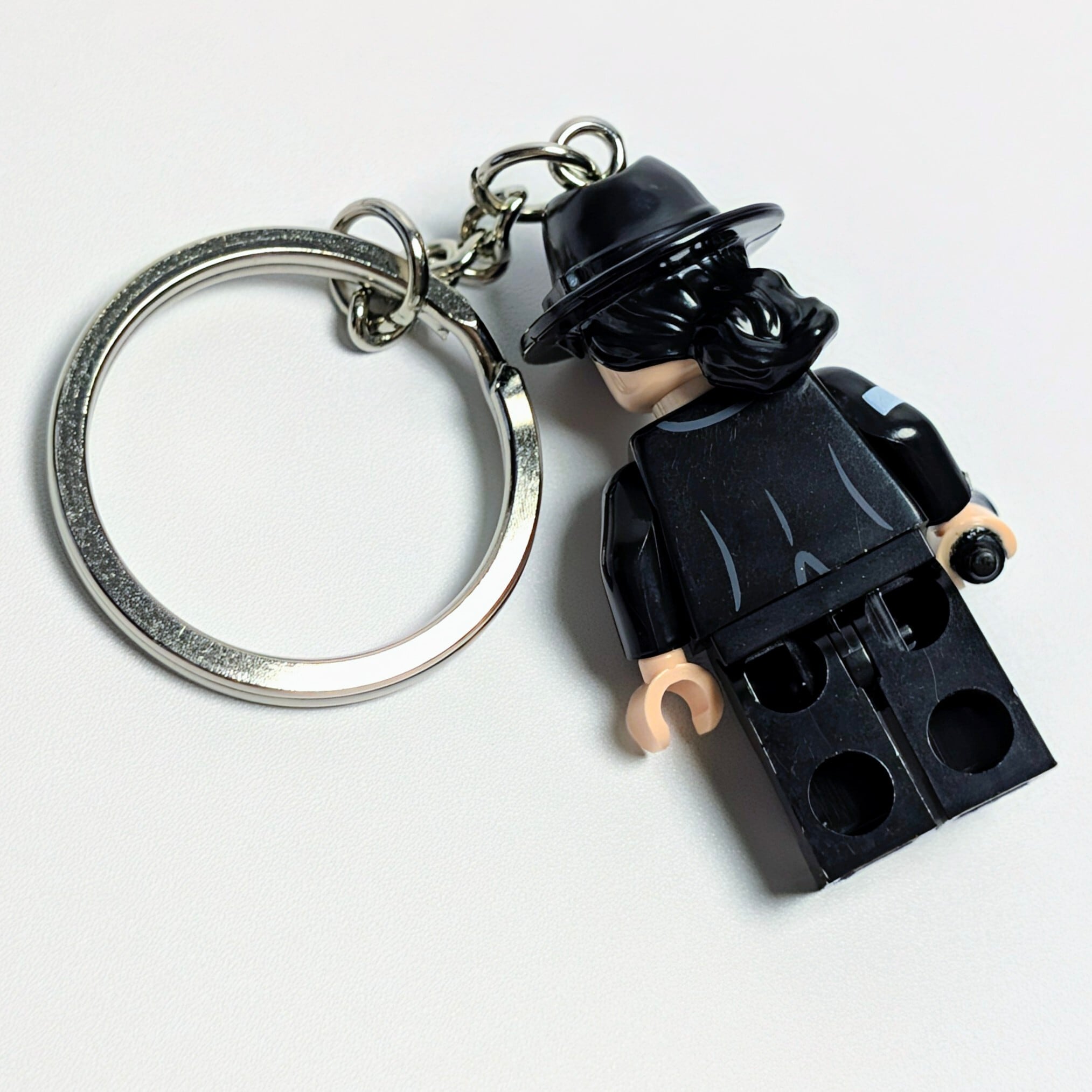 ★ブロックフィギュアキーホルダー★【 Michael Jackson / マイケル ジャクソン 】Dangerous ver.〚アメリカン雑貨 アメトイ〛