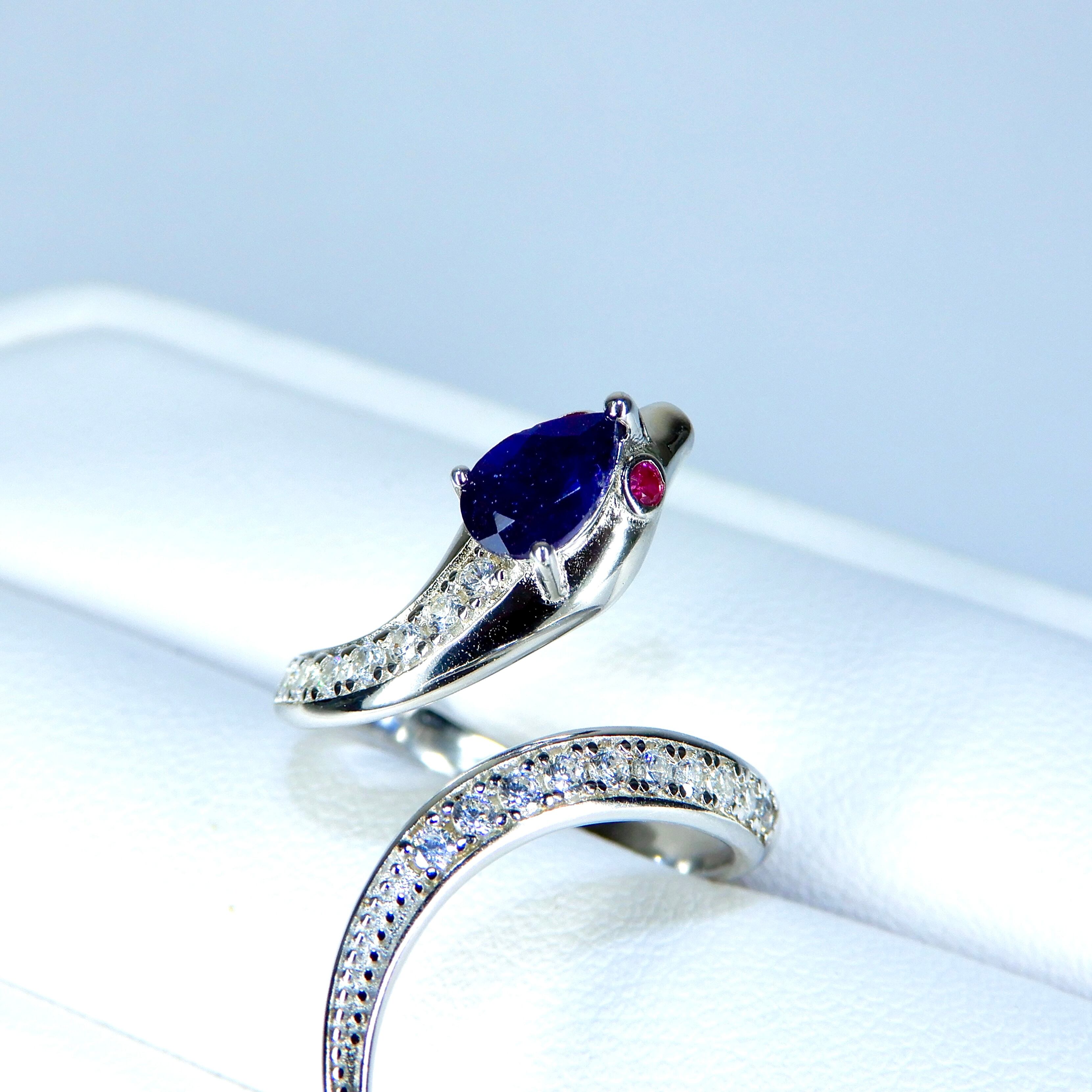 へびRing♦︎ブルーサファイア♦︎