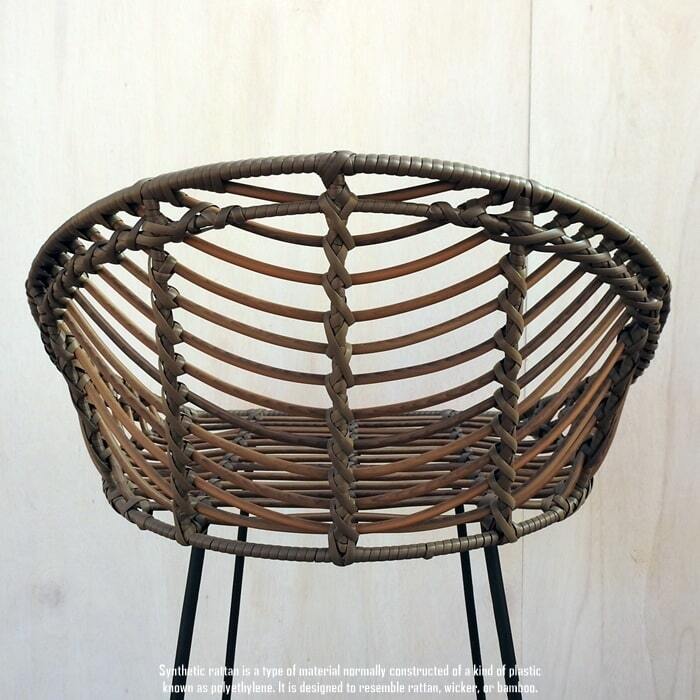 シンセティックラタン カウンターチェア Kerucut Bar Chair 人工ラタン