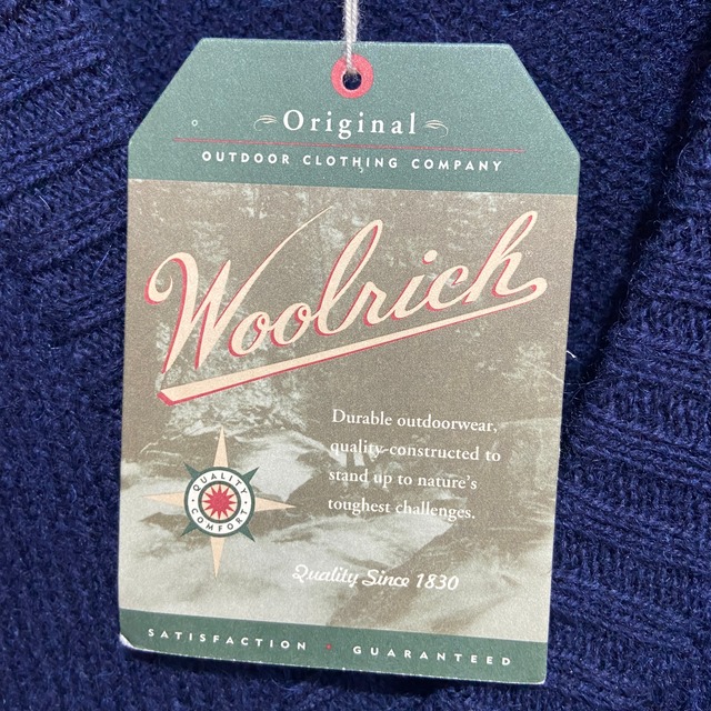 『送料無料』新品タグ付き　Woolrich ウールニットカーディガン　ネイビー　XL
