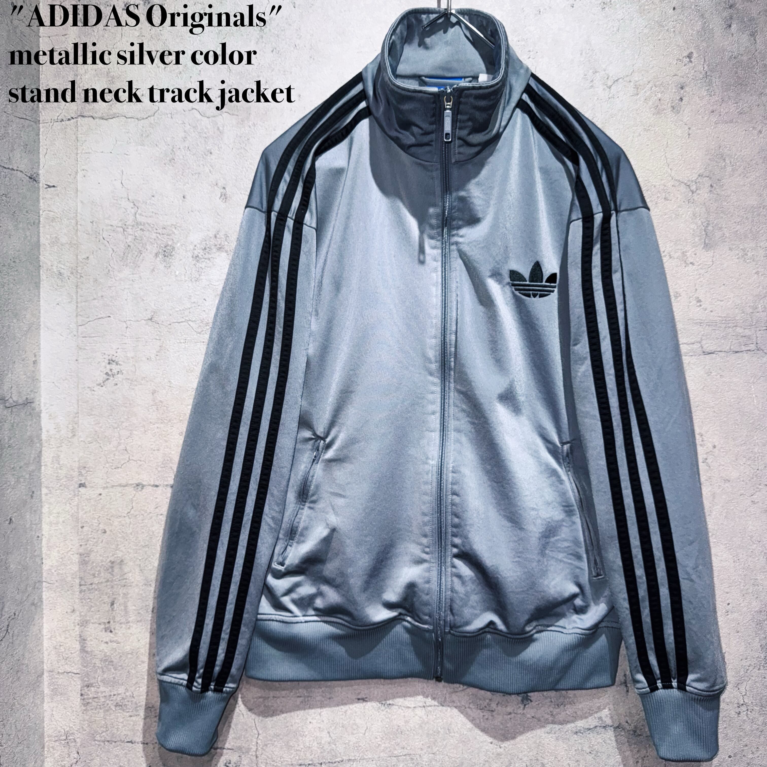 "ADIDAS Originals"metallic silver color stand neck track jacket