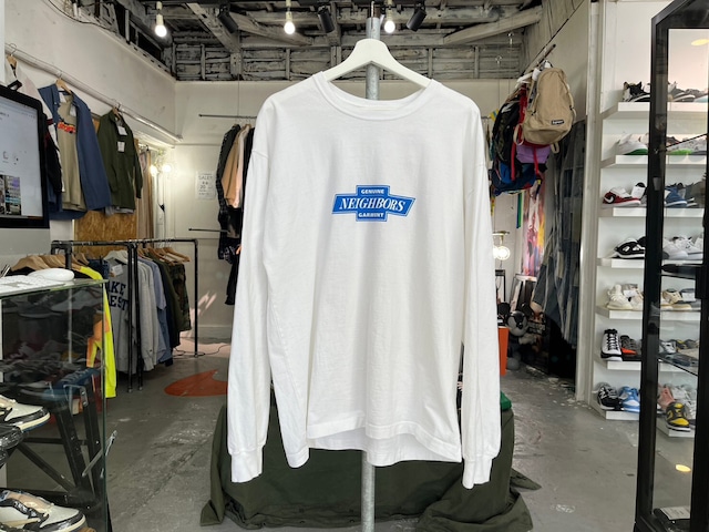 NEIGHBORHOOD NH TEE -9 LS . CO WHITE LARGE 49006